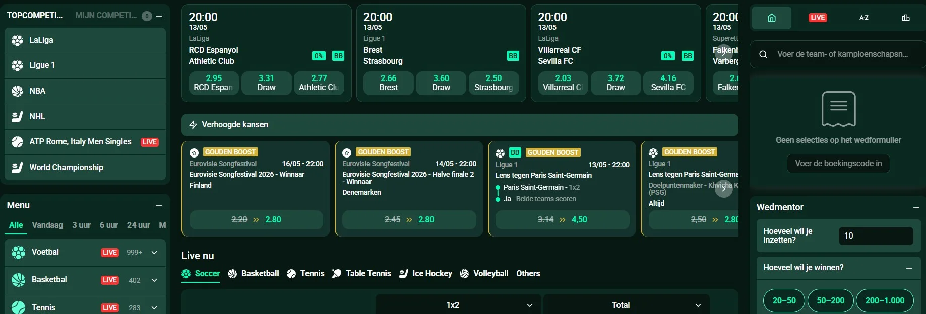 SagaSpins Casino Sportweddenschappen