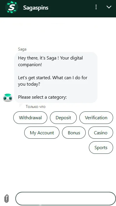 SagaSpins Casino Klantenservice
